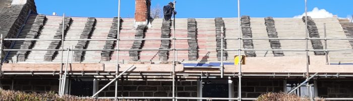 Image of Fritchley cottage re-roofing.