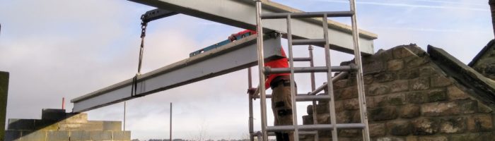 Image of steel ridge beam installation (2).